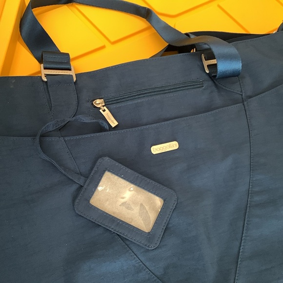New Baggallini tote bag blue adjustable strap lots of pockets - Picture 6 of 17